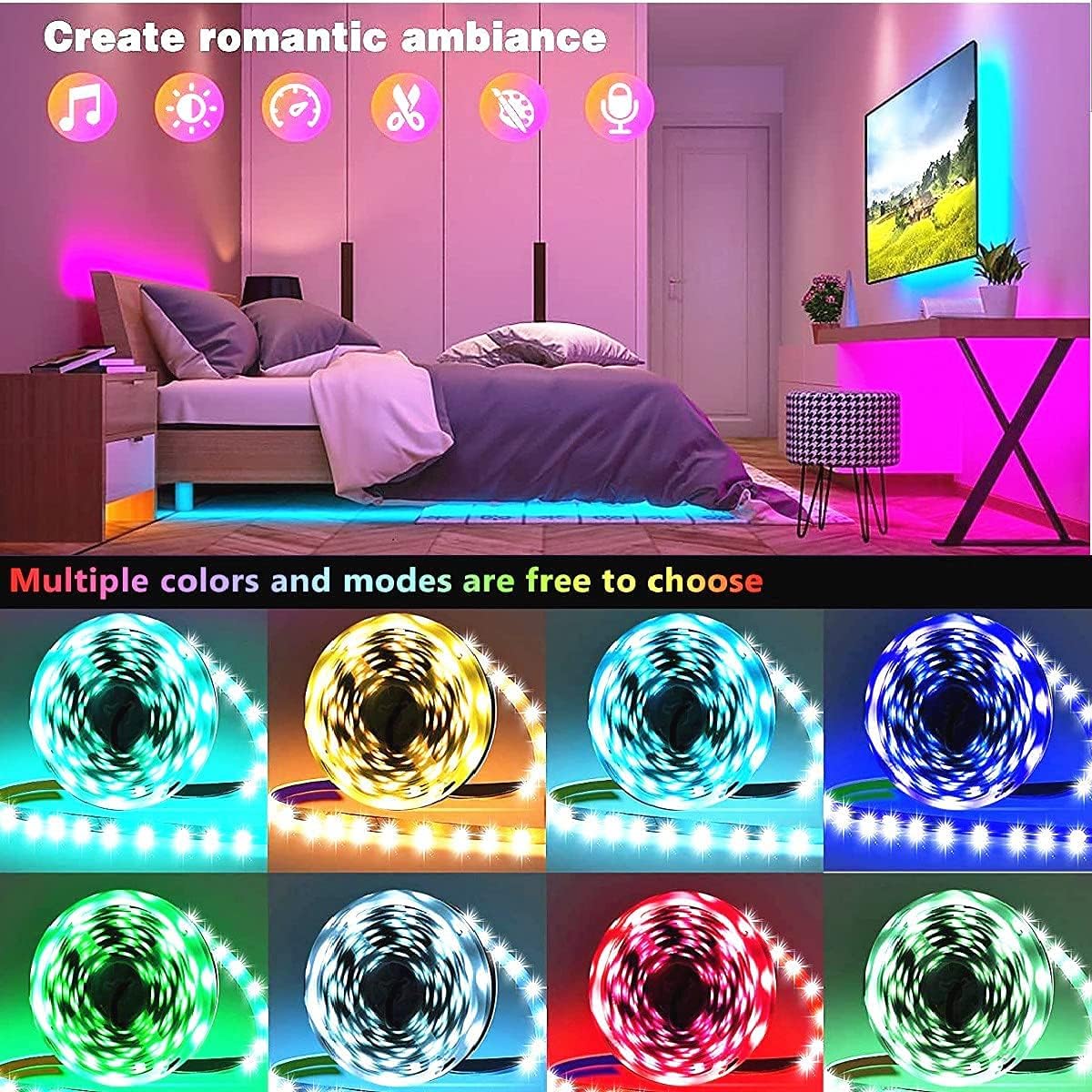 Under Cabinet LED Strip Lights 
          RGB LED Strip Lights for Home Decor 
          LED Strip Lights with Remote Control
          
  