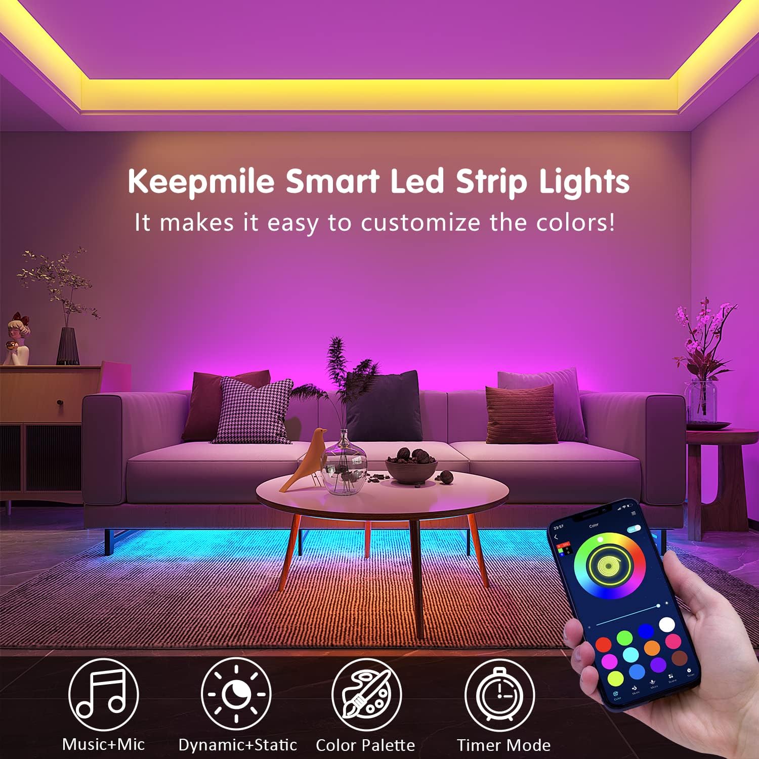 Under Cabinet LED Strip Lights 
                  RGB LED Strip Lights for Home Decor 
                  LED Strip Lights with Remote Control
                  