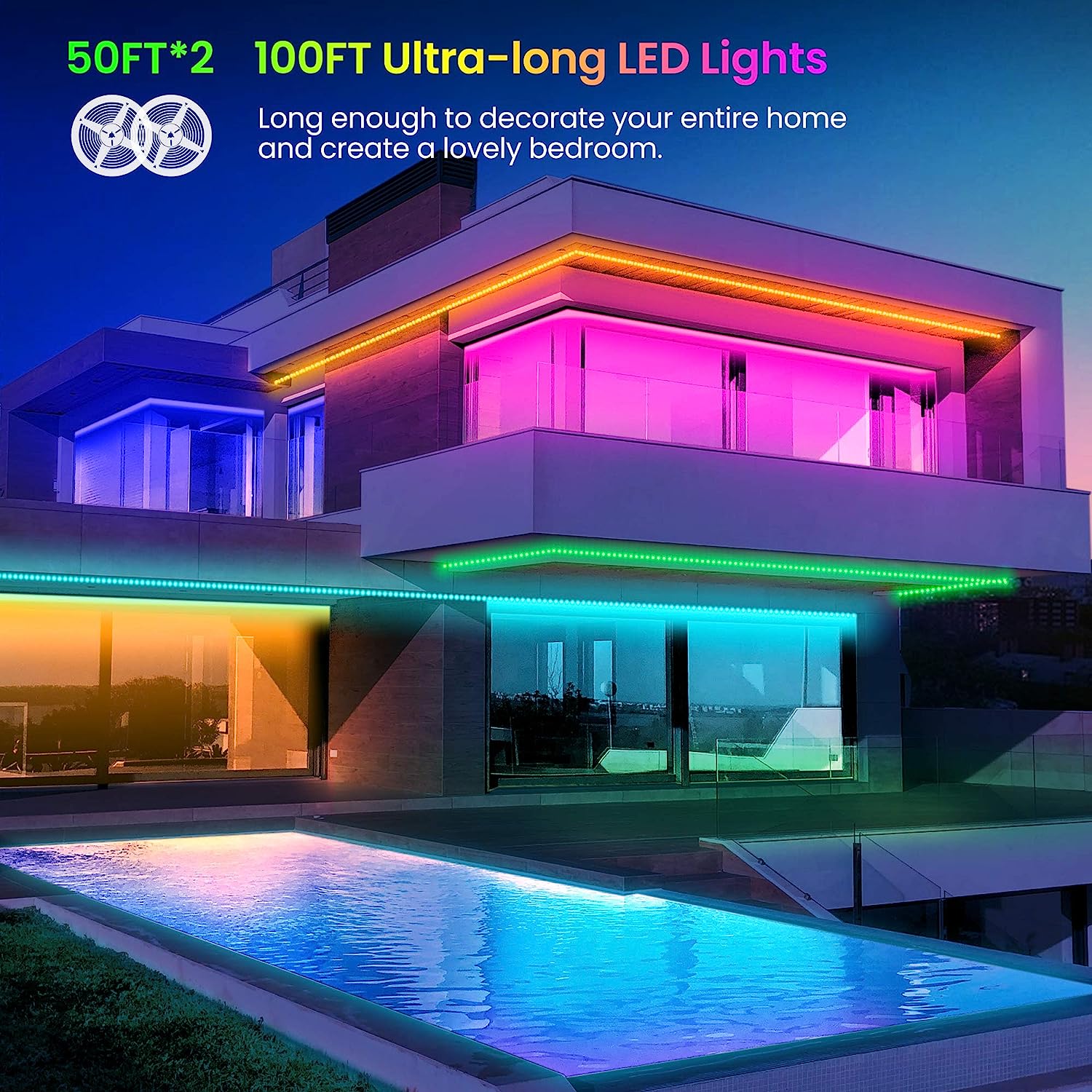 Under Cabinet LED Strip Lights 
              RGB LED Strip Lights for Home Decor 
              LED Strip Lights with Remote Control
              